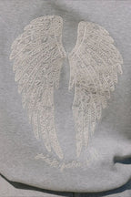 Embroidered Wing Graphic Hoodie