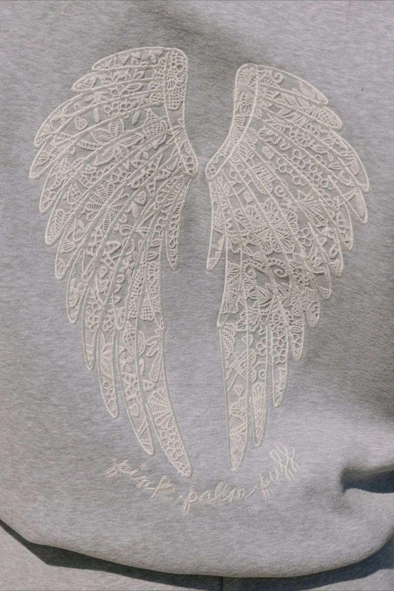 Embroidered Wing Graphic Hoodie