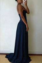 Elegant Lace Hollow Splice Chiffon Dress