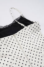 Sexy Lace Polka Dot Patchwork Slim Cami Top