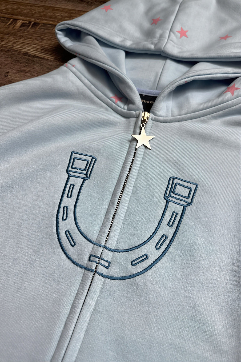 Anime Embroidered Zip Hoodie