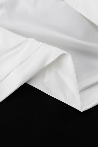 Blusas elegantes de cuello redondo de color liso de celebridades 