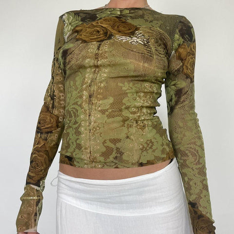 Mori Retro Printed Slim Fit Short Sleeve T-shirt with Special Interest Design