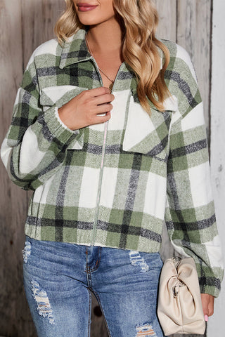 Prendas de abrigo informales con cuello tipo polo y bolsillos geométricos (4 colores) 