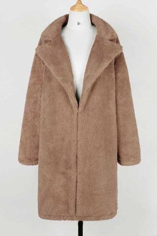 Cárdigan largo de invierno con solapa Chicindress (3 colores) 
