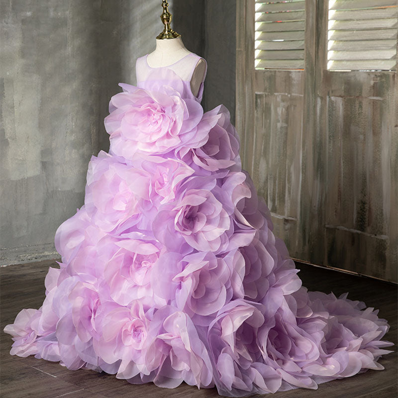 Vestido de comunión para niña, vestido de verano para desfile, vestido de niña de las flores, vestido de baile de boda, vestido de princesa 