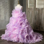 Vestido de comunión para niña, vestido de verano para desfile, vestido de niña de las flores, vestido de baile de boda, vestido de princesa 