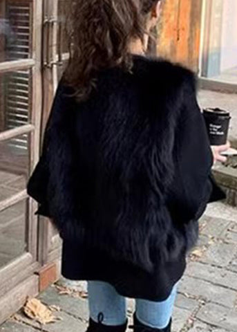 Elegante chaleco de piel y piel color albaricoque, sin mangas, con cuello redondo y cremallera 