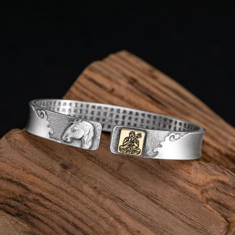 Sterling Silver Six Character Truth Chinese Zodiac Bracelet