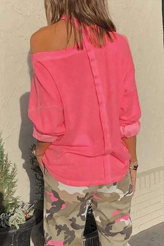 Meridress Sandy Cold Should Solid Color Shirt