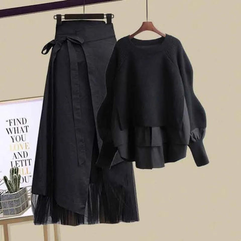 Traje de suéter y falda Kate 