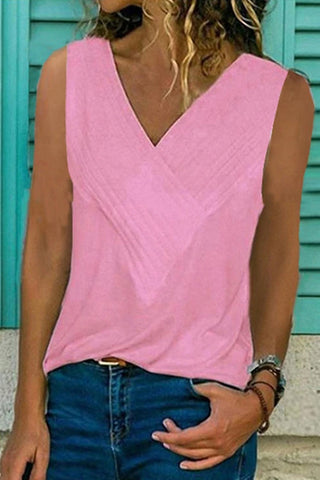 Camiseta sin mangas con escote en V cruzado Meridress (6 colores)