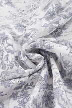 Lace Floral Mesh Fake Two Piece Blouse