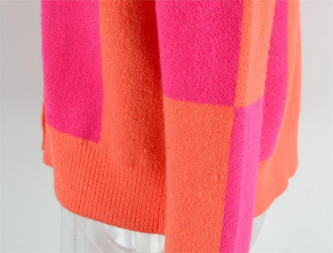 Autumn Winter Women's Plaid Stitching Knitwear Cardigan Sweater Coat