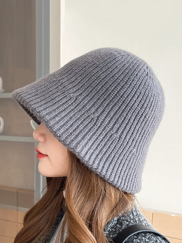 Fahion Pure Color Knitted Winter Warm Hat