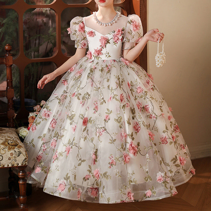 Vestido elegante para fiesta de cumpleaños de bebé, vestido de primera comunión para niña pequeña 