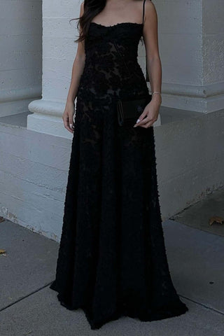 Maxikleid aus Jacquard mit Blumenmuster, Quasten und Schnürung 