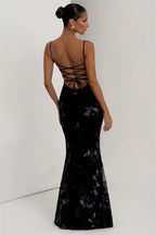 Floral Backless Tie Cami Maxi Dress