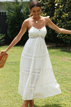 Lace Spliced Swing Cami Boho Dress