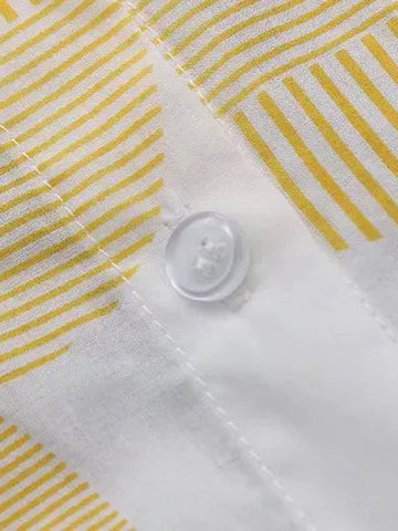 Camisas sueltas de manga larga con estampado de lunares y solapa 