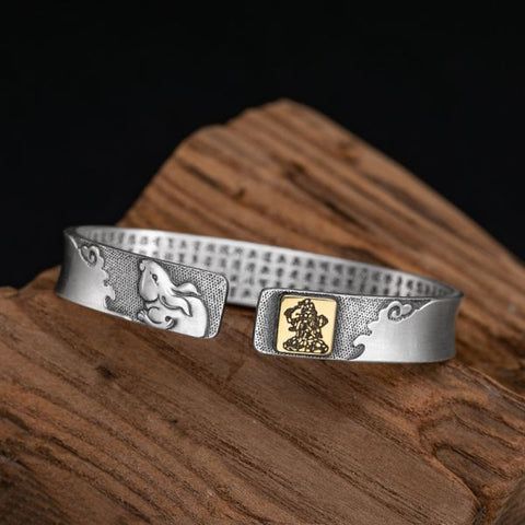 Sterling Silver Six Character Truth Chinese Zodiac Bracelet