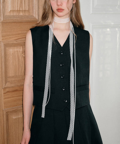 Moderne weiße Spitze ausgehöhlte Schals Blumenhalskette 