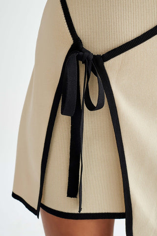 Joanna Strapless Asymmetrical Knit Mini Dress