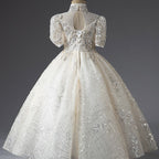 Kommunionkleid für Mädchen, Festkleid für Babys, luxuriöses Pailletten-Prinzessinnenkleid für Hochzeiten 