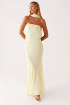 Floral Tie Fishtail Vacation Maxi Dress