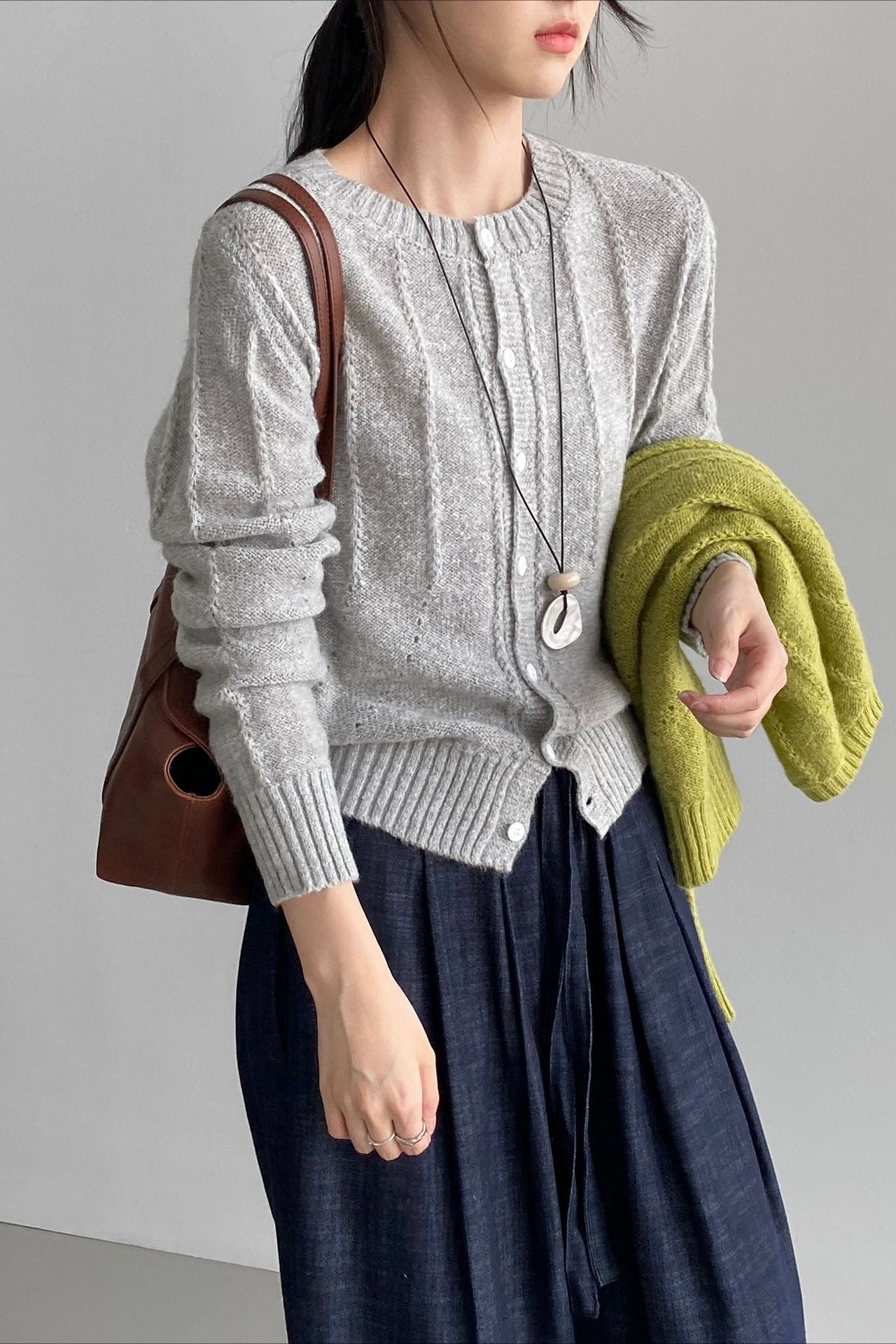 Atmospheric Wool Knit Cardigan