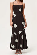 Polka Dot Print Sexy Cami High Street Maxi Dress