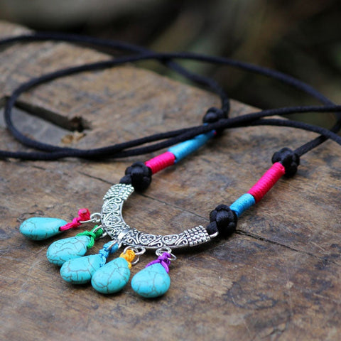 Vintage Adjustable Turquoise Necklace