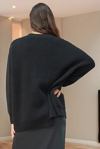 Lässiger Cardigan aus geripptem Strick mit Knöpfen von Mountain View 