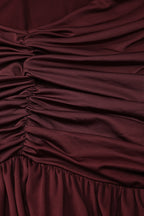 Chic Halter Ruched Open Back Elegant Gown Maxi Dress