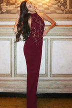 Sexy Lace Patchwork Bodycon Maxi Dress