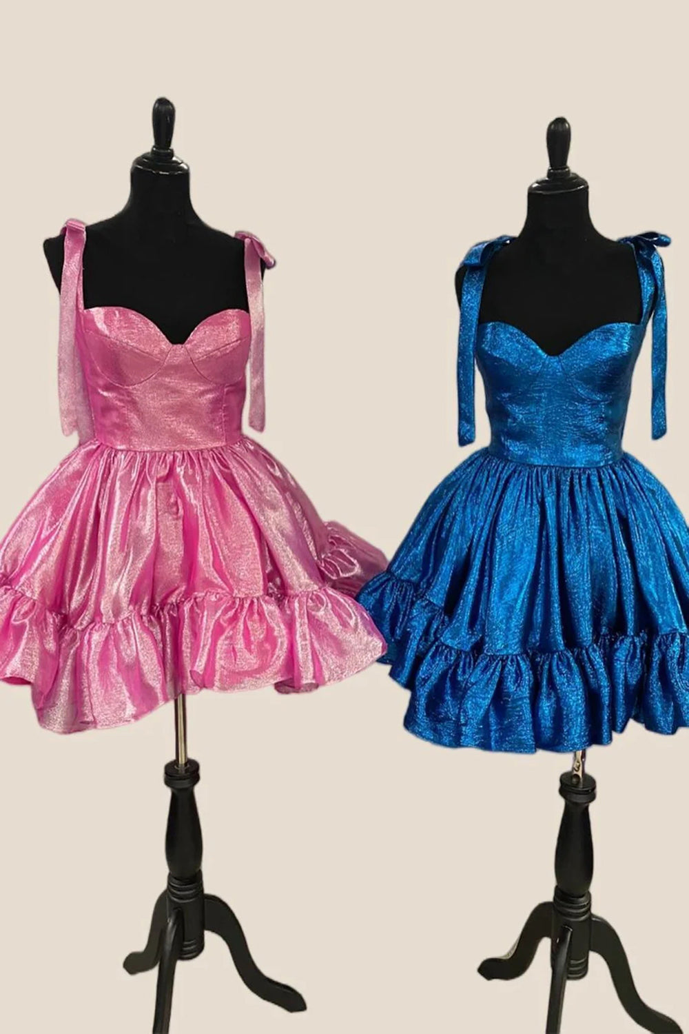 Pink Adjustable Straps A-Line Corset Short Homecoming Dress