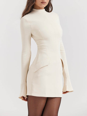 Vintage Creme Minikleid 