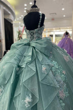 Ballkleid aus Tüll mit herzförmigem Ausschnitt und Applikationen für Quinceañeras