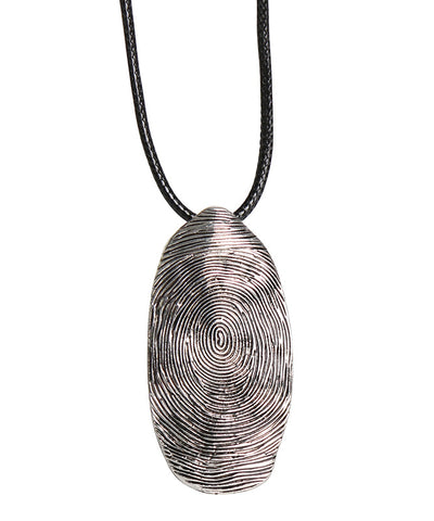 Collar con colgante de anillo anual de aleación tejida a mano, estilo retro negro 