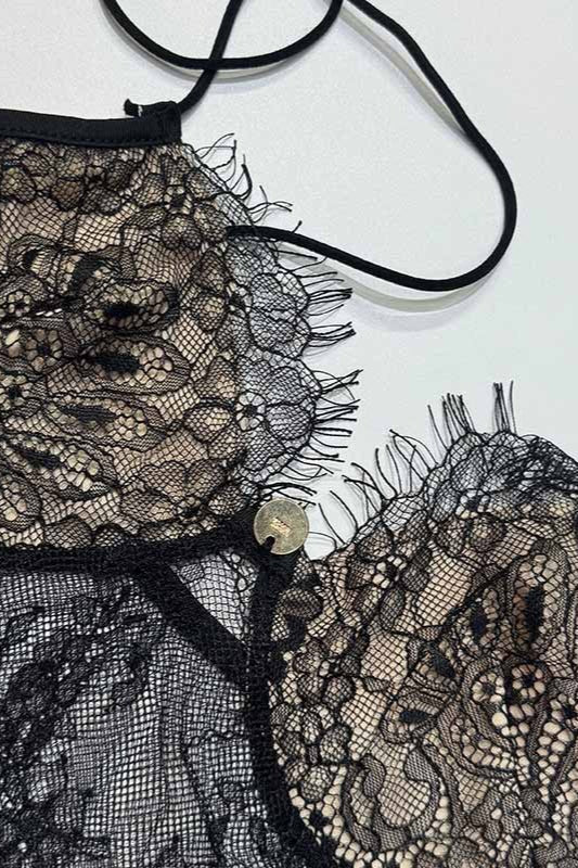 Sheer Lace V Neck Sexy Cami Top