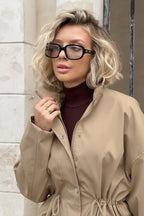 Barnfit Midi Drawstring Trench Coat