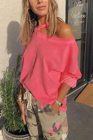 Meridress Sandy Cold Should Solid Color Shirt