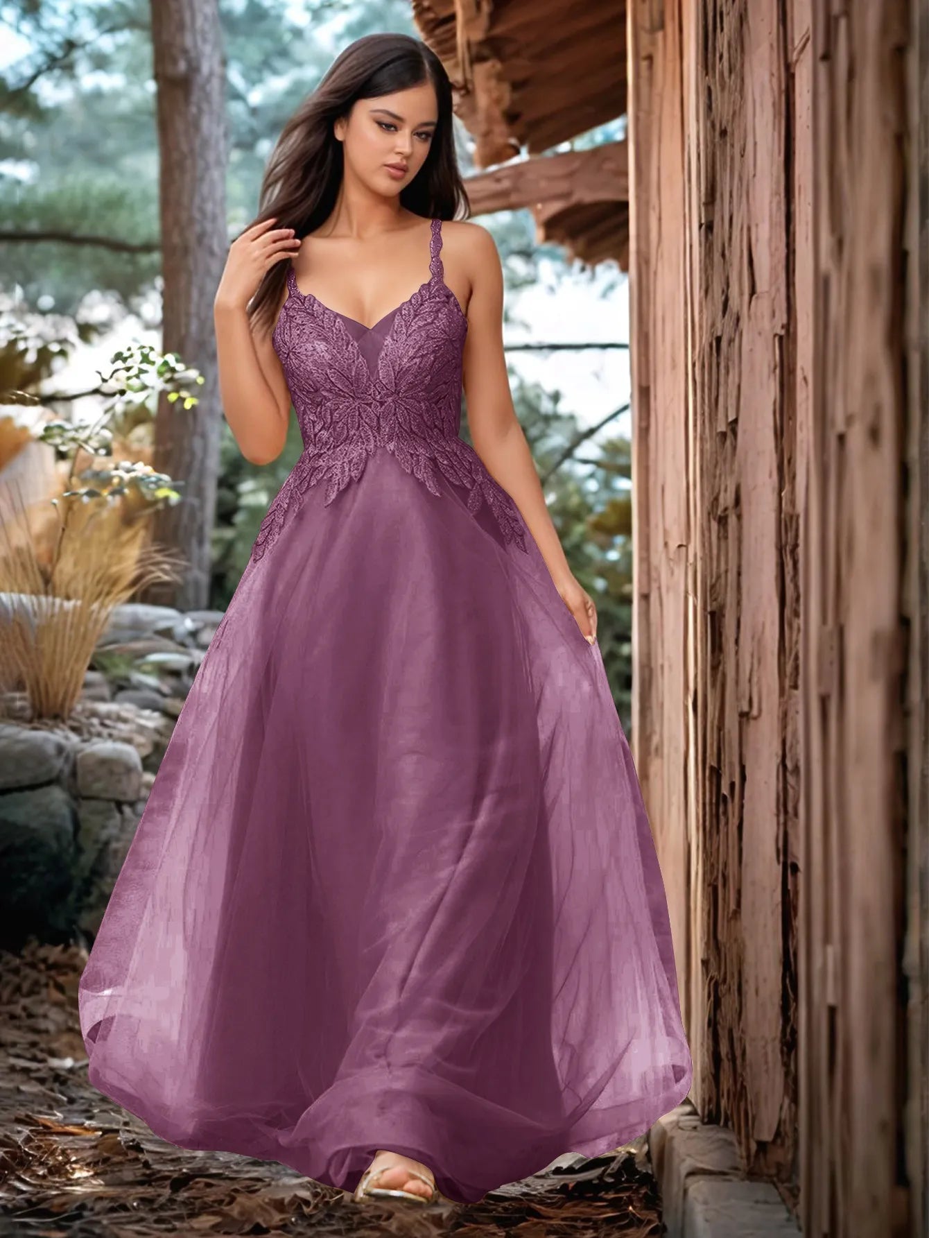 Pretty Hot Fix Sparkly Crystal Embroidery Prom Dress