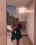 Kurzes Off-Shoulder-Heimkehrkleid Mini-Abschlussballkleider