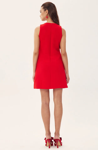 Madeline Sleeveless Floral Applique Mini Dress