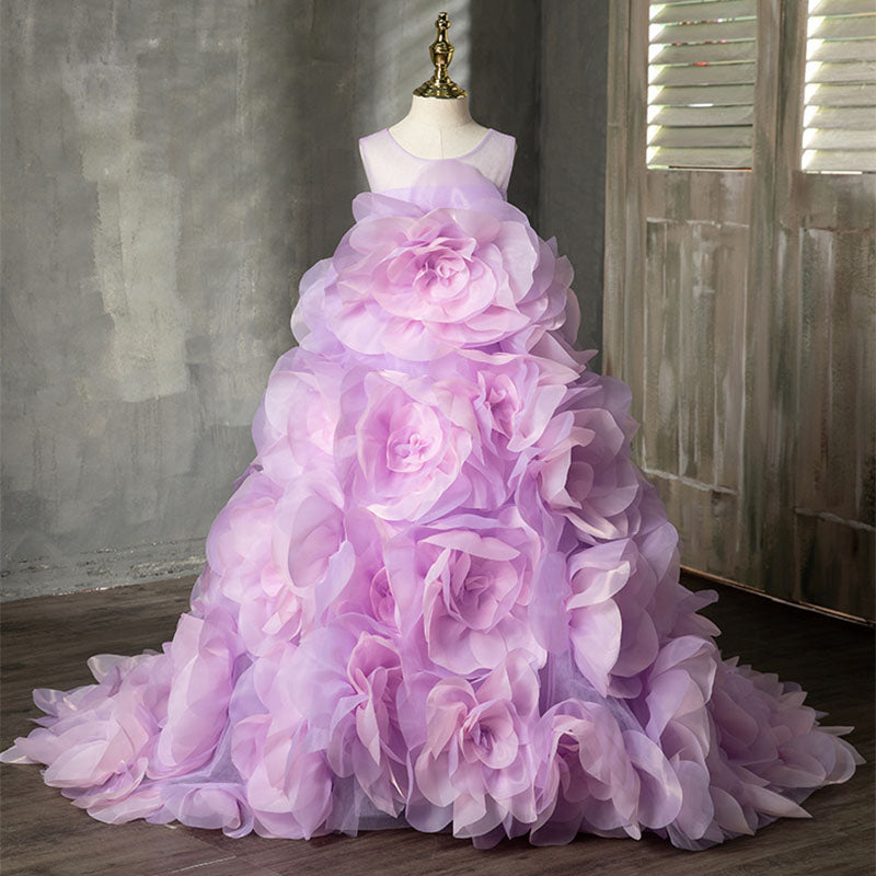 Vestido de comunión para niña, vestido de verano para desfile, vestido de niña de las flores, vestido de baile de boda, vestido de princesa 