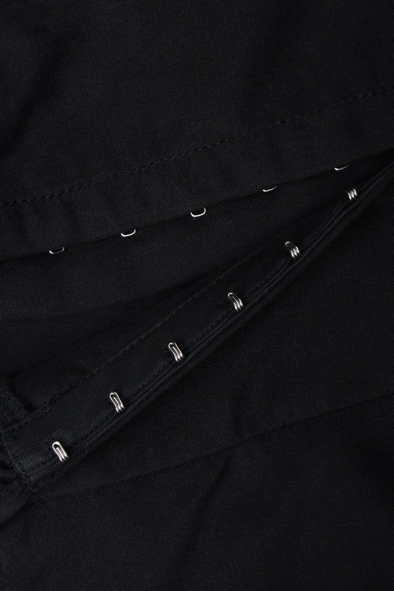 Lapel Button Open Solid Blouse