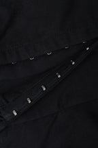 Lapel Button Open Solid Blouse