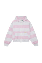 Retro Striped Patchwork Pullover Hoodie