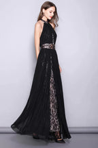 Halter Backless Prom Gown Evening Dress